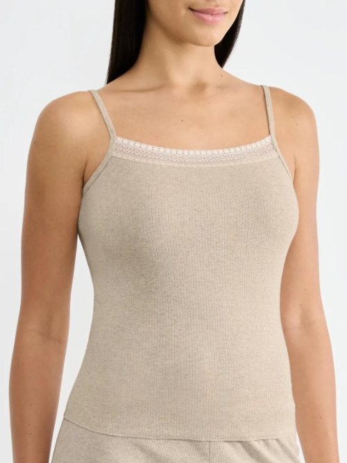 Sloggi GO Ribbed gris top spaghetti