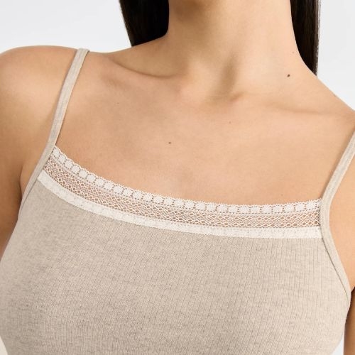 Sloggi GO Ribbed gris top spaghetti