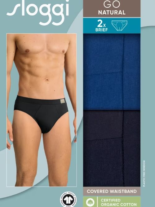 Sloggi Men GO Natural bleu marine slip pour hommes