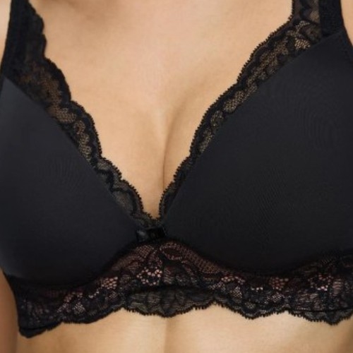 Triomphe Amourette Charm noir soutien-gorge sans armatures en dentelle