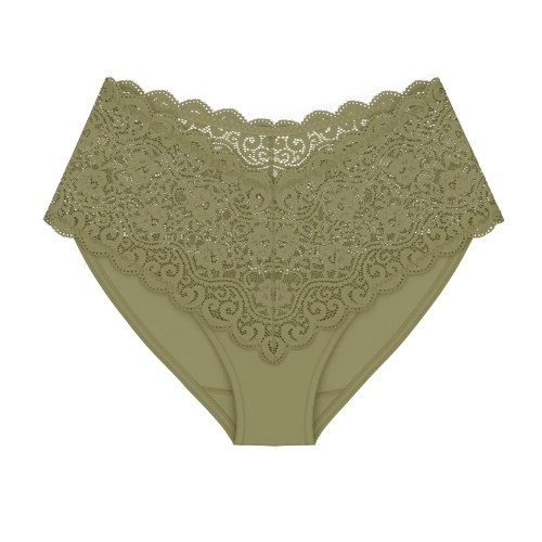 Triomphe Amourette vert olive slip