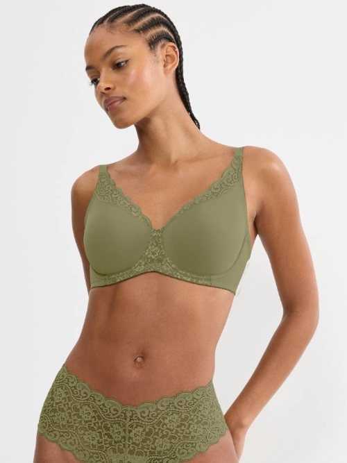 Triomphe Amourette vert olive soutien-gorge rembourré