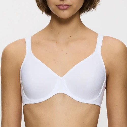 Triomphe Modern Soft+Cotton blanc soutien-gorge sans armatures en dentelle