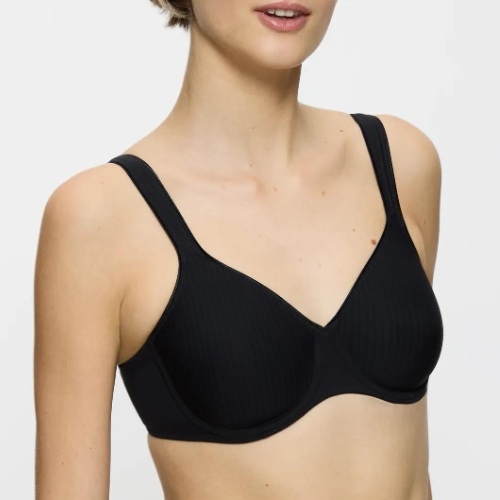Triomphe Modern Soft+Cotton noir soutien-gorge sans armatures en dentelle