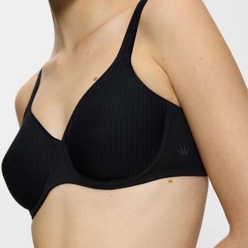 Triomphe Modern Soft+Cotton noir soutien-gorge sans armatures en dentelle