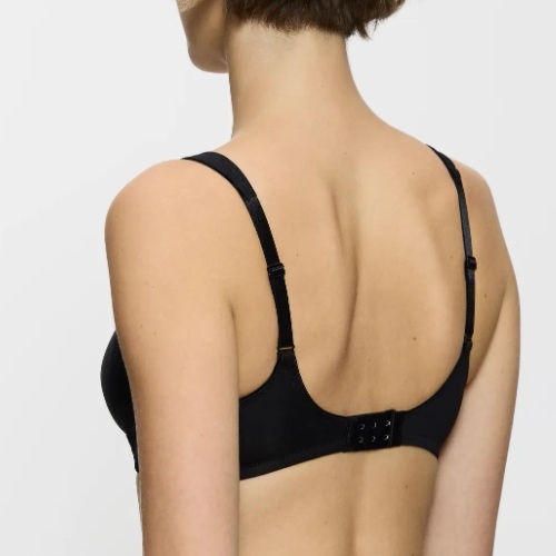 Triomphe Modern Soft+Cotton noir soutien-gorge sans armatures en dentelle