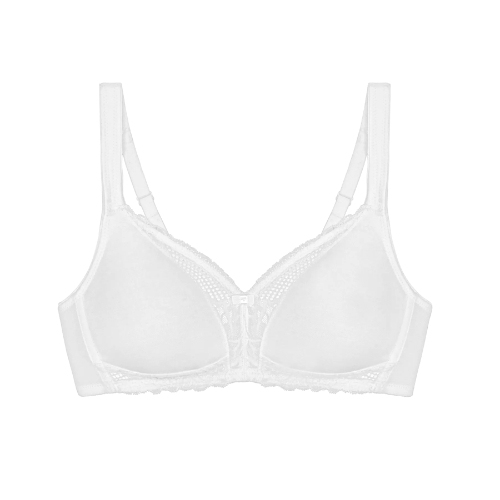 Triomphe Modern Lace+Cotton blanc soutien-gorge rembourré