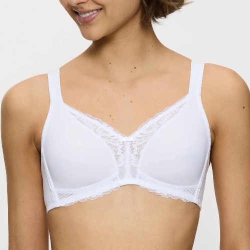 Triomphe Modern Lace+Cotton blanc soutien-gorge rembourré