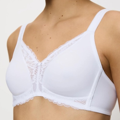 Triomphe Modern Lace+Cotton blanc soutien-gorge rembourré