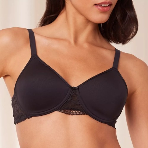 Triomphe Modern Lace+Cotton noir soutien-gorge rembourré