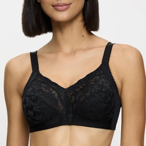 Triomphe Delicate Doreen noir soutien-gorge sans armatures en dentelle