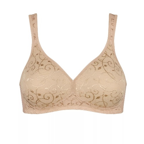 Triomphe Elegant Cotton poudre soutien-gorge sans armatures en dentelle