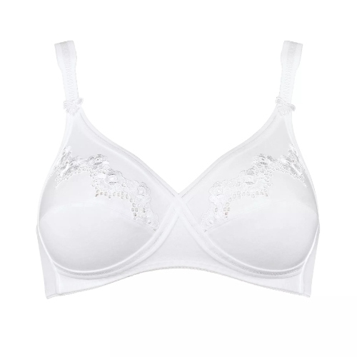 Triomphe Elasti Cross + Cotton blanc soutien-gorge sans armatures en dentelle