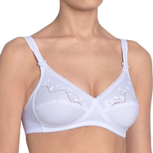 Triomphe Elasti Cross + Cotton blanc soutien-gorge sans armatures en dentelle