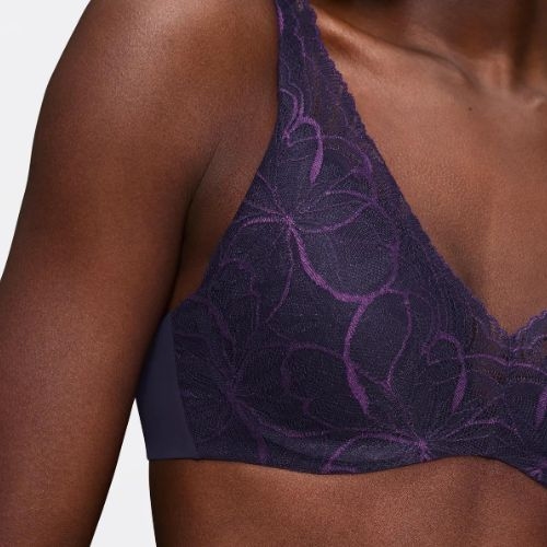 Triomphe Body Make-Up Illusion Lace bleu soutien-gorge rembourré