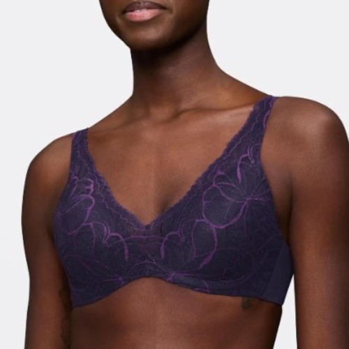 Triomphe Body Make-Up Illusion Lace bleu soutien-gorge rembourré