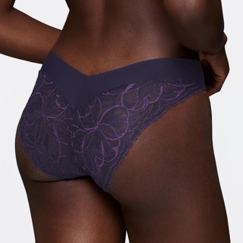 Triomphe Body Make-Up Illusion Lace bleu slip