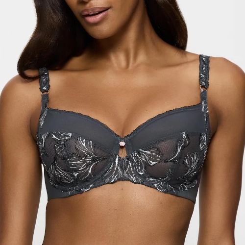 Triomphe Wild Iris Florale anthracite soutien-gorge sans forme