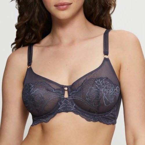 Triomphe Wild Peony Florale gris soutien-gorge sans forme