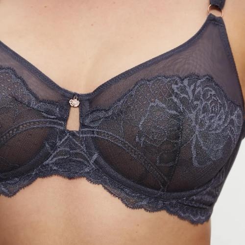 Triomphe Wild Peony Florale gris soutien-gorge sans forme