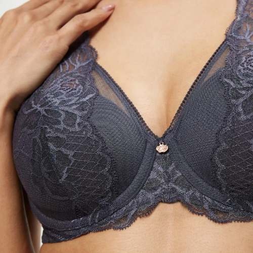 Triomphe Wild Peony Florale gris soutien-gorge rembourré