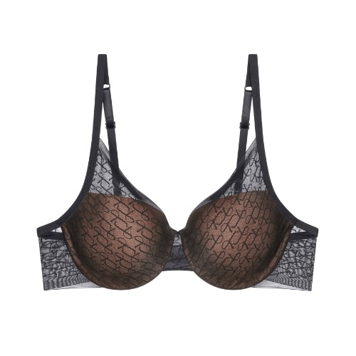 Triomphe Signature Sheer noir soutien-gorge rembourré