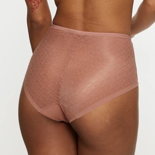Triomphe Signature Sheer marron haut slip
