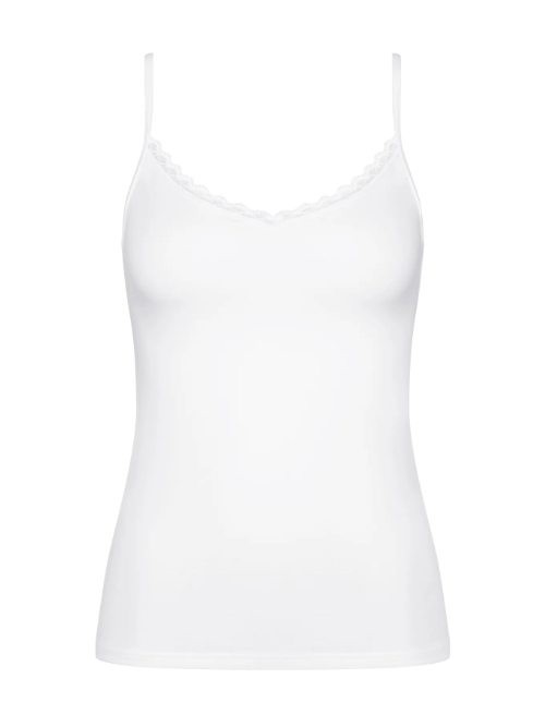 Triomphe Feel of Cotton blanc top spaghetti