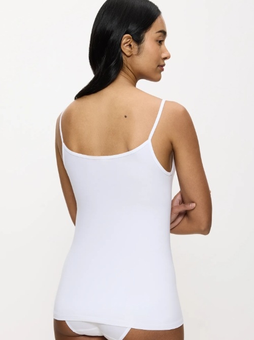 Triomphe Feel of Cotton blanc top spaghetti