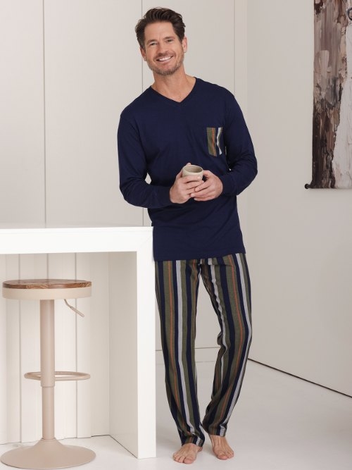 Pastunette Homme bleu marine pyjama