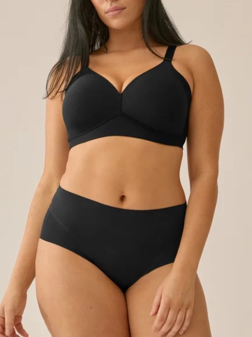 Naturana Side smoother noir soutien-gorge sans armatures en dentelle