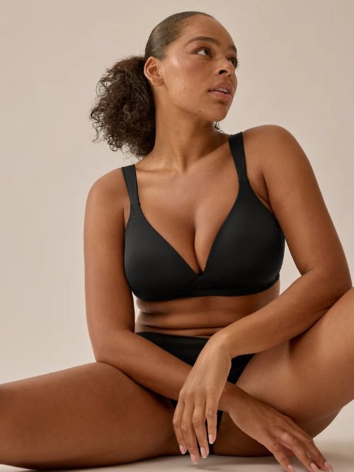 Naturana Everyday noir soutien-gorge sans armatures en dentelle