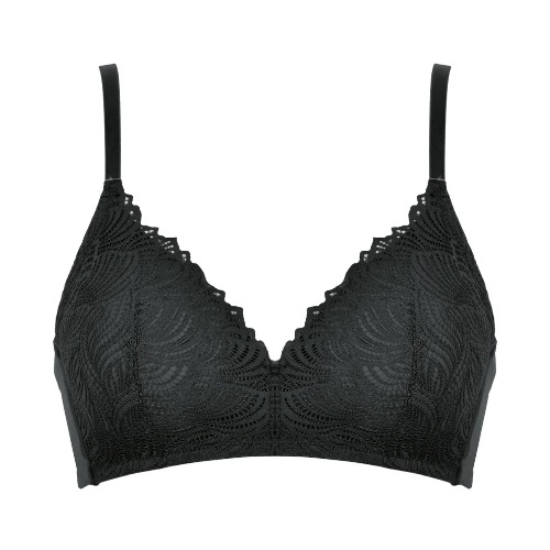 Naturana Everyday noir soutien-gorge sans armatures en dentelle