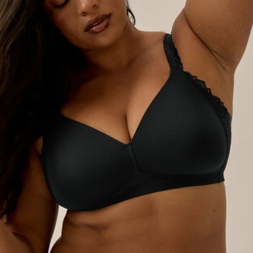 Naturana Side smoother noir soutien-gorge sans armatures en dentelle