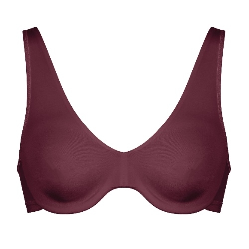 Naturana Everyday bordeaux soutien-gorge sans armatures en dentelle