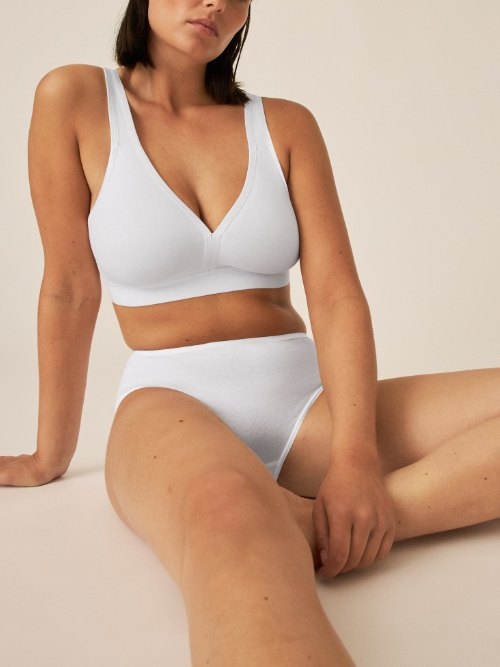 Naturana Heritage blanc soutien-gorge sans armatures en dentelle