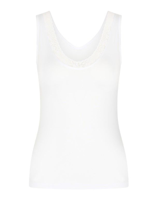 RJ Bodywear Pure Color blanc chemise pour femmes