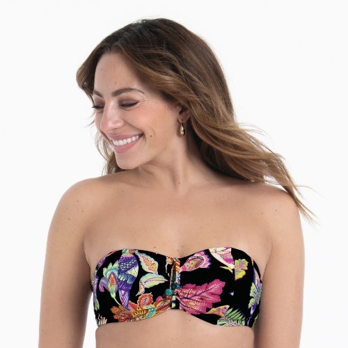 Maillots de bain Rosa Faia Ella noir/print haut de bikini préformé