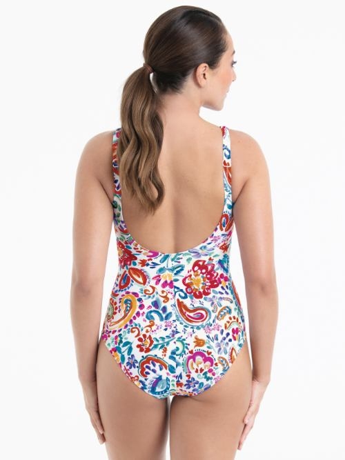 Anita Care Calvià blanc/print maillots de bain prothétique
