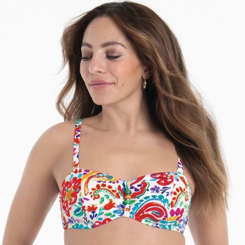 Maillots de bain Rosa Faia Ella blanc/print haut de bikini préformé
