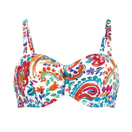 Maillots de bain Rosa Faia Ella blanc/print haut de bikini préformé