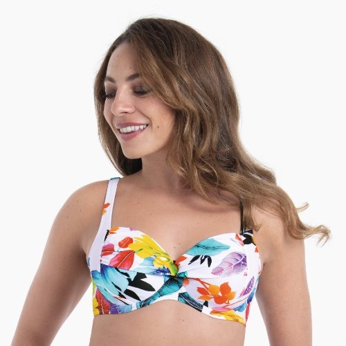 Maillots de bain Anita  blanc/print haut de bikini préformé