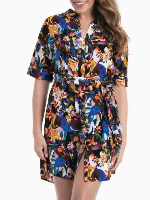 Maillots de bain Anita Lavagna noir/print robe de plage