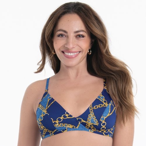 Maillots de bain Rosa Faia Minou jeans bleu haut de bikini préformé