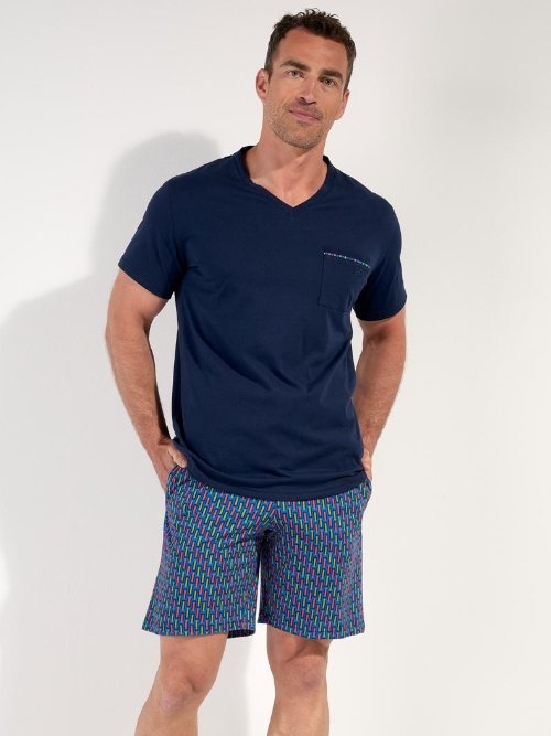 HOM Bellagio bleu marine pyjama