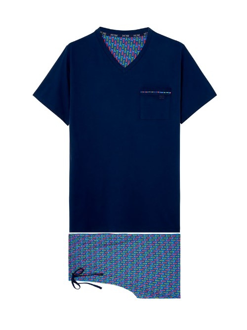 HOM Bellagio bleu marine pyjama