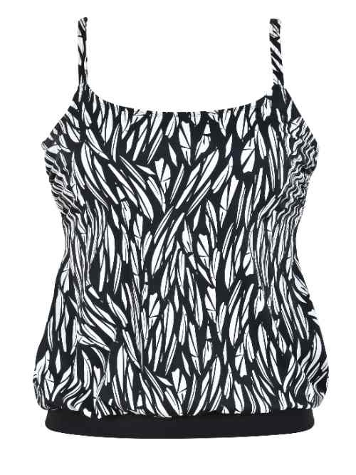 Naturana Badmode Femme noir/blanc tankini top