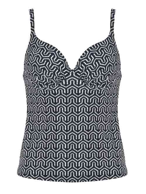 Naturana Badmode Femme noir/blanc tankini top