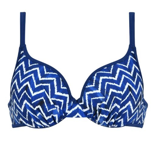 Naturana Badmode Femme bleu/blanc haut de bikini préformé