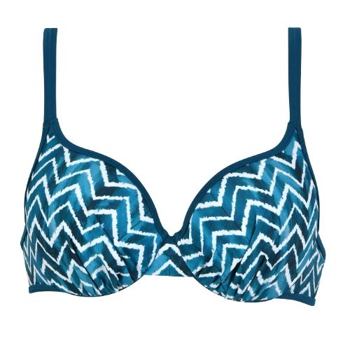 Naturana Badmode Femme vert/blanc haut de bikini préformé